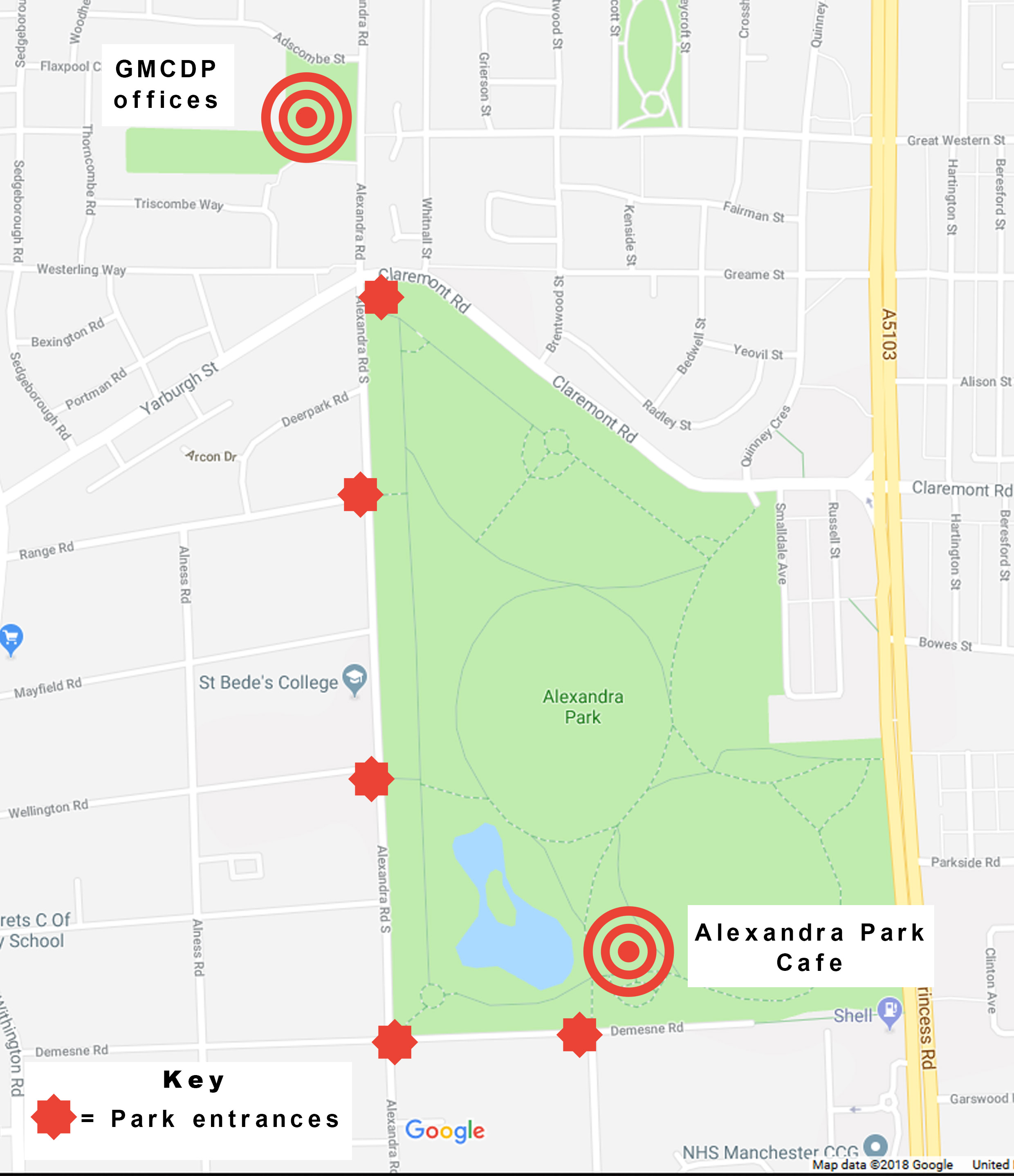 Map of Alexandra Park Map of Alexandra Park