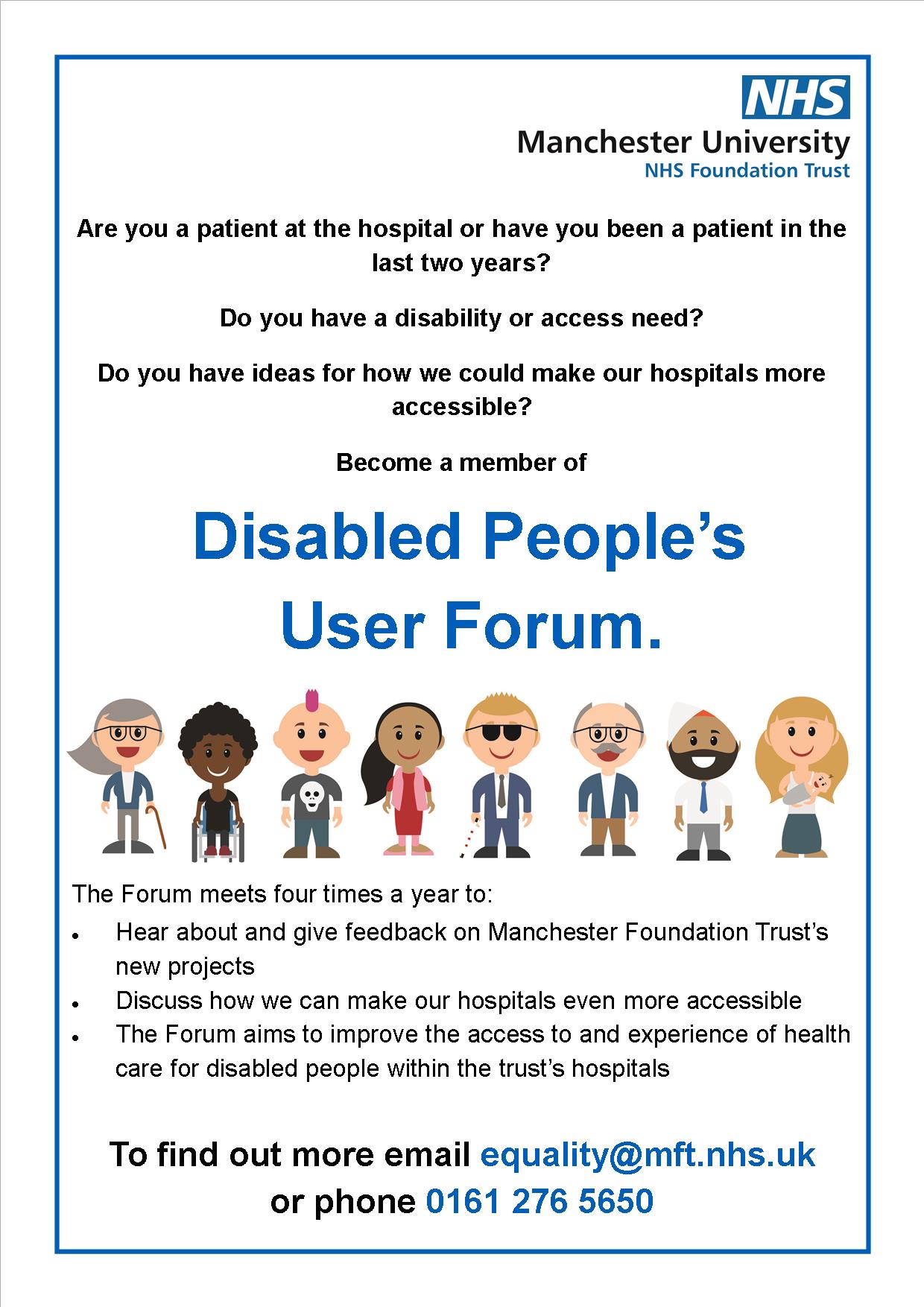 MFT Disabled People's User Forum Poster MFT Disabled People's User Forum Poster